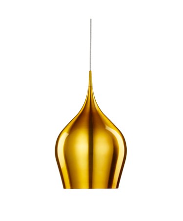 Searchlight Vibrant Bell Shaped Pendant Light - Gold - Large