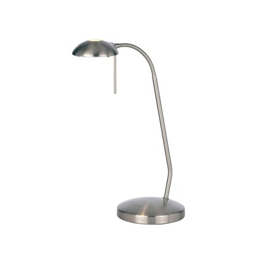 Endon Hackney Touch Table Lamp - Satin Nickel - Dimmable
