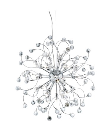 Searchlight Sonja 24 Light Ceiling Pendant - Chrome With Crystal Ball Decoration