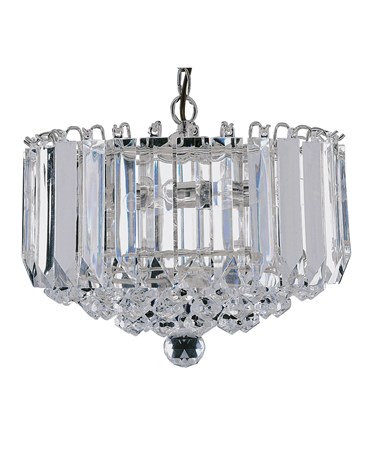 Searchlight Sigma Ceiling 4 Light Pendant - Chrome - Clear Crystal Balls