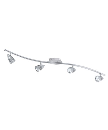 Searchlight Falcon 4 Light Bow Bar Spotlight - Satin Silver - Curved