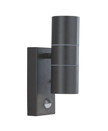 Searchlight Outdoor & Porch Up & Down Wall Light - Black - Motion Sensor