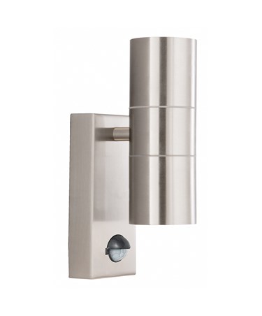 Searchlight Outdoor & Porch Up & Down Wall Light - Steel - Motion Sensor