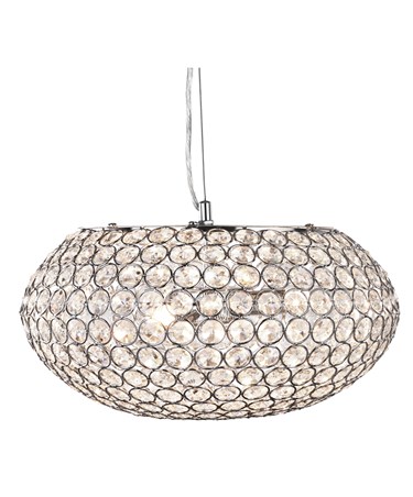 Searchlight Chantilly Ceiling Pendant 3 Light - Chrome - Crystal Buttons Inserts