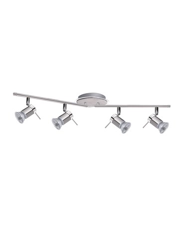 Searchlight Aries Ip44  4 Light Spotlight Bar - Chrome & Satin Silver