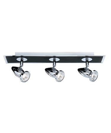 Searchlight Comet Ceiling 3 Spotlight Bar - Chrome & Black