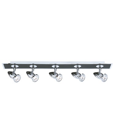 Searchlight Comet Ceiling 5 Spotlight Bar - Chrome & Black