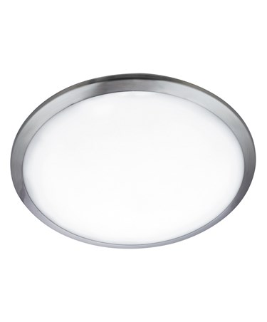 Searchlight Led Bathroom Flush Light - Frosted Glass Shade - Chrome Trim - Ip 44