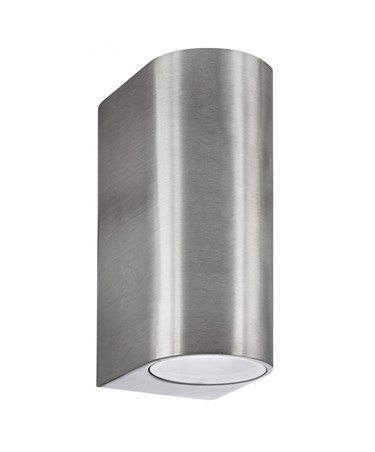 Searchlight Outdoor & Porch Wall Up & Downlight - Satin Silver - IP44