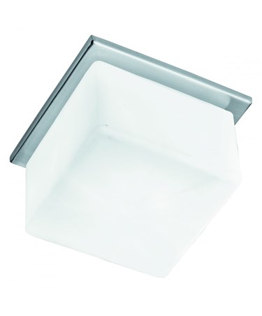 Searchlight Recessed Downlight With Square Opal Cube Glass