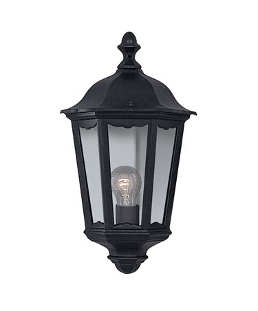 Searchlight Alex Traditional Outdoor Wall Light - 1 Light - Black