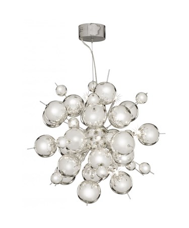 Searchlight Molecule 12 Light Ceiling Pendant - Chrome Balls Searchlight Molecule 12 Light Ceiling Pendant - Chrome Balls