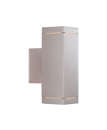 Searchlight Outdoor & Porch Square Up & Downlight - Satin Silver- Ip44