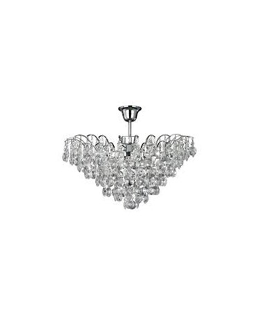 Searchlight Limoges Semi Flush Ceiling 3 Light - Sunflower Crystals