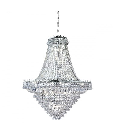 Searchlight Versailles 19 Light Clear Crystal Chandelier - Chrome - 1022Cm Dia