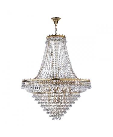 Searchlight Versailles 19 Light Clear Crystal Chandelier - Gold - 1022Cm Dia