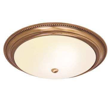 Endon Atlas Flush Ceiling Light - Antique Brass