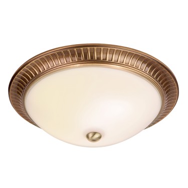 Endon Brahm Flush Ceiling Light - Antique Brass Endon Brahm Flush Ceiling Light - Antique Brass