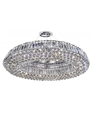 Searchlight Vesuvius 10 Light Oval Crystal Chandelier - Chrome & Crystal Searchlight Vesuvius 10 Light Oval Crystal Chandelier - Chrome & Crystal
