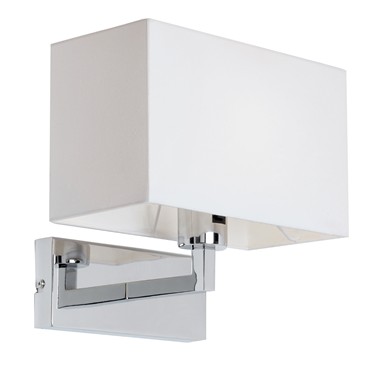 Endon Piccolo Wall Light - Chrome - White Shade Endon Piccolo Wall Light - Chrome - White Shade