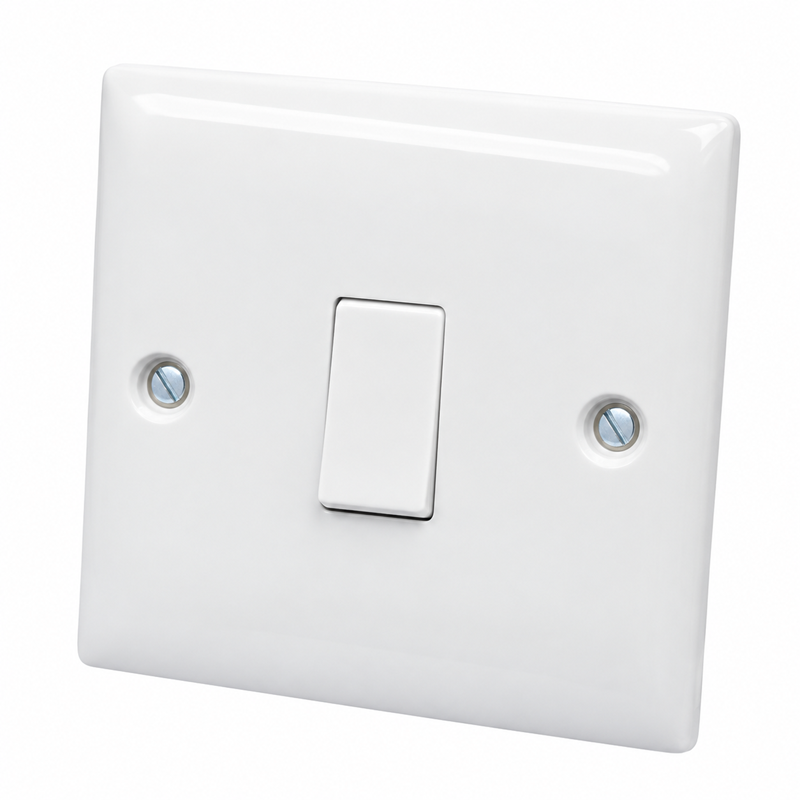 Convex Slim 10AX 1G 2W Switch Plate White Convex Slim 10AX 1G 2W Switch Plate White