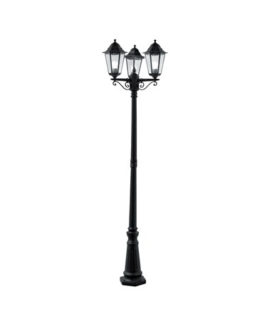 Searchlight Alex Traditional Outdoor Post Lamp - 3 Light - Black