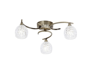 Endon Boyer Semi Flush Ceiling Fitting - 3 Light