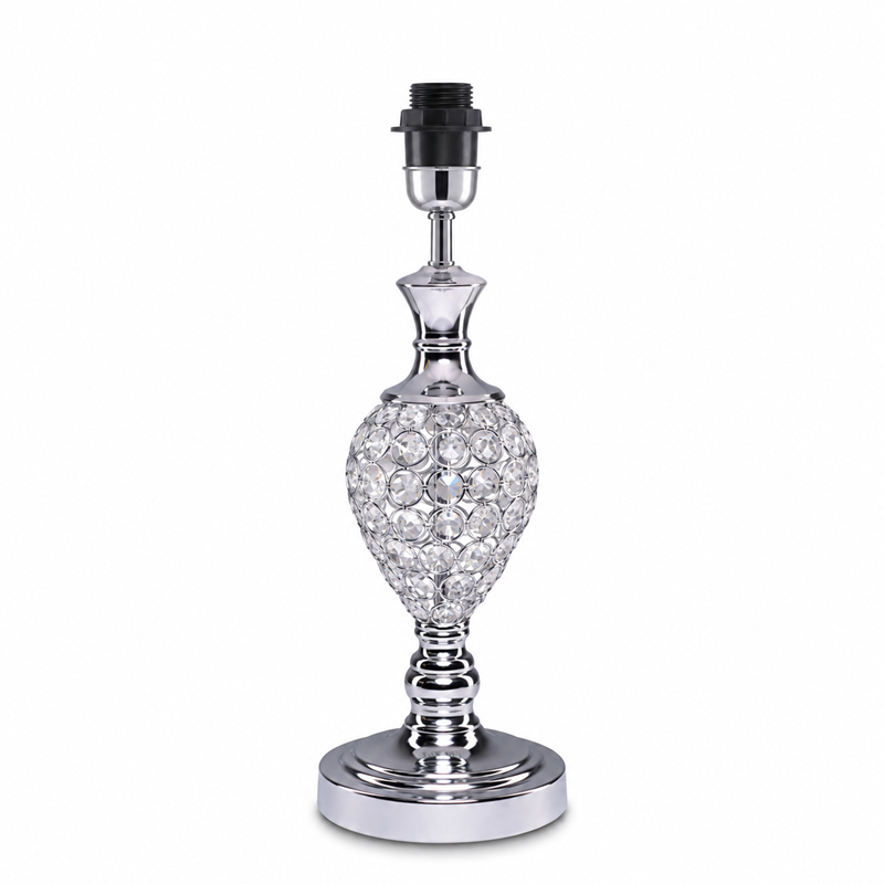 Hannah Luxury Chrome & Crystal Table Lamp Base Hannah Luxury Chrome & Crystal Table Lamp Base