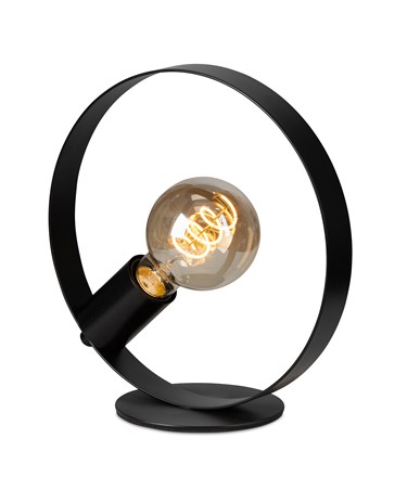 Hoople Matt Black Industrial Hoop Table Lamp