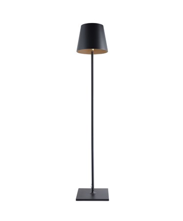 Elipta Modern Rechargeable Battery Outdoor Floor Lamp - 1.5m Tall - LED - Black