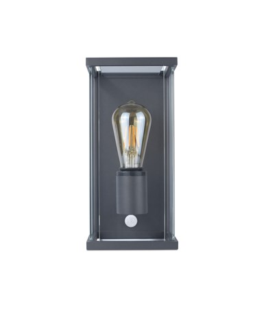 Elipta Kensington Modern Outdoor Wall Light - E27 - Graphite With PIR Sensor