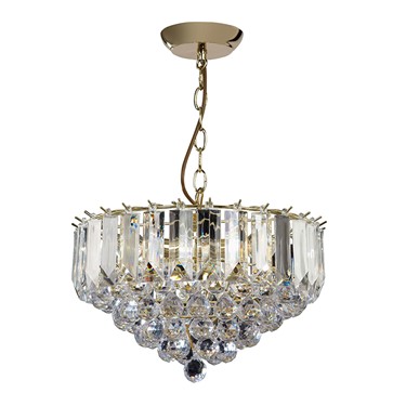 Endon Fargo Pendant Ceiling Light - Medium - Brass