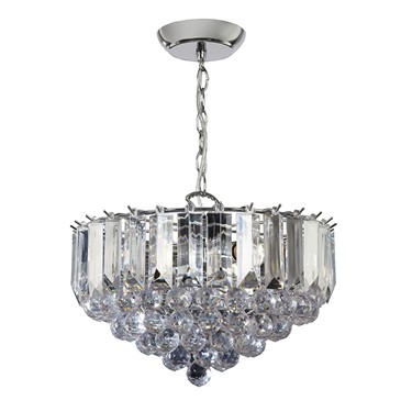Endon Fargo Pendant Ceiling Light - Medium - Chrome