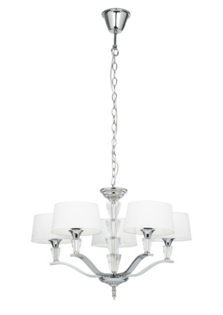 Endon Fiennes Polished Nickel Semi Flush Ceiling Fitting - 5 Light Endon Fiennes Polished Nickel Semi Flush Ceiling Fitting - 5 Light