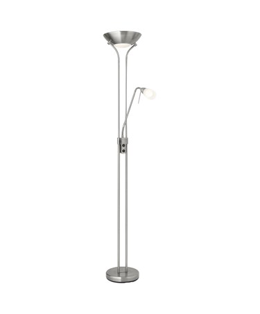 Mother and Child Floor Lamp - Satin Nickel - Complete With LED Bulbs