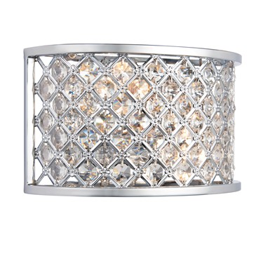 Endon Hudson Wall Light - Chrome & Crystal Beads