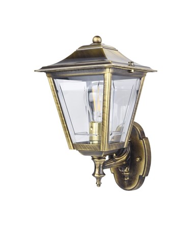 Elipta Coachlight Lantern Outdoor Light - Solid Brass, Antique Lacquered Finish