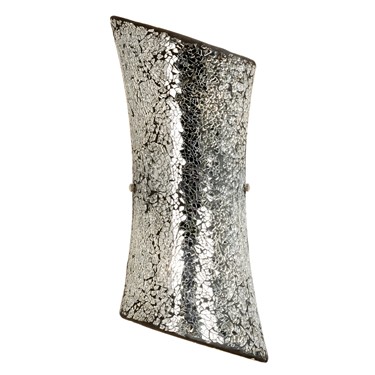 Endon Marconi Wall Light - Crazed Silver Glass