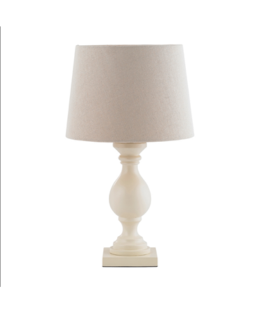 Endon Marsham Wooden Table Lamp with Ivory Linen Shade Endon Marsham Wooden Table Lamp with Ivory Linen Shade
