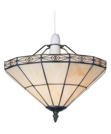 Tiffany Style Portland Cream Uplighter Ceiling Light Shade