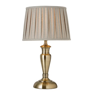 Endon Oslo Table Lamp 355mm - Antique Brass - Base Only