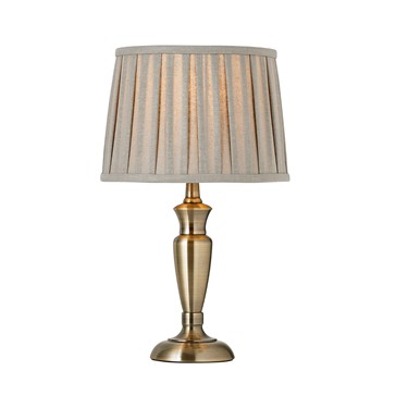 Endon Oslo Table Lamp 310mm - Antique Brass - Base Only