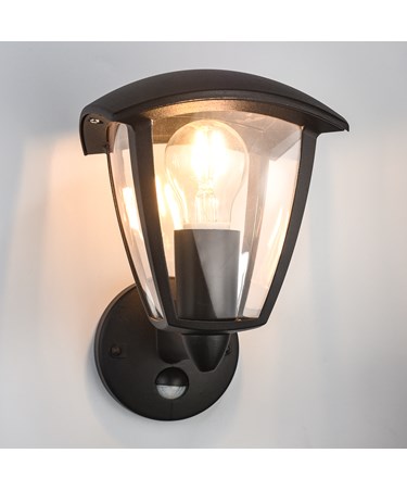 Patilo Dome top PIR Lantern - E27 - Aluminium - Black