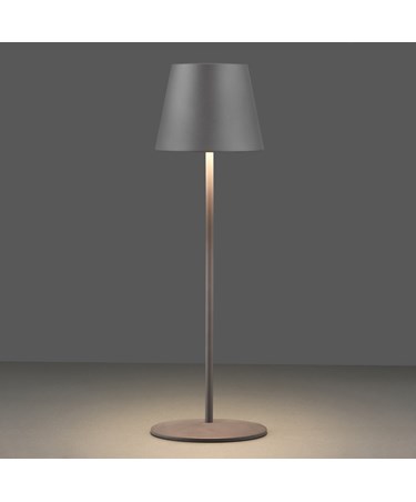 Elipta Rechargeable Battery Outdoor LED Table Lamp - Grey