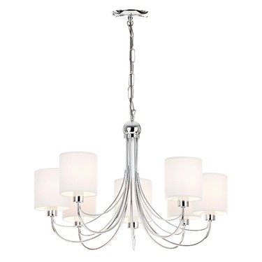 Endon Phantom Ceiling Pendant Light - Chrome - 7 Light