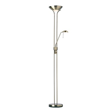 Endon Rome Mother & Child Floor Lamp - Dimmer Switch - Antique Nickel