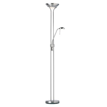Endon Rome Mother & Child Floor Lamp - Dimmer Switch - Satin Nickel