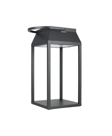 Elipta Solar/USB Rechargeable Outdoor Lantern - Black
