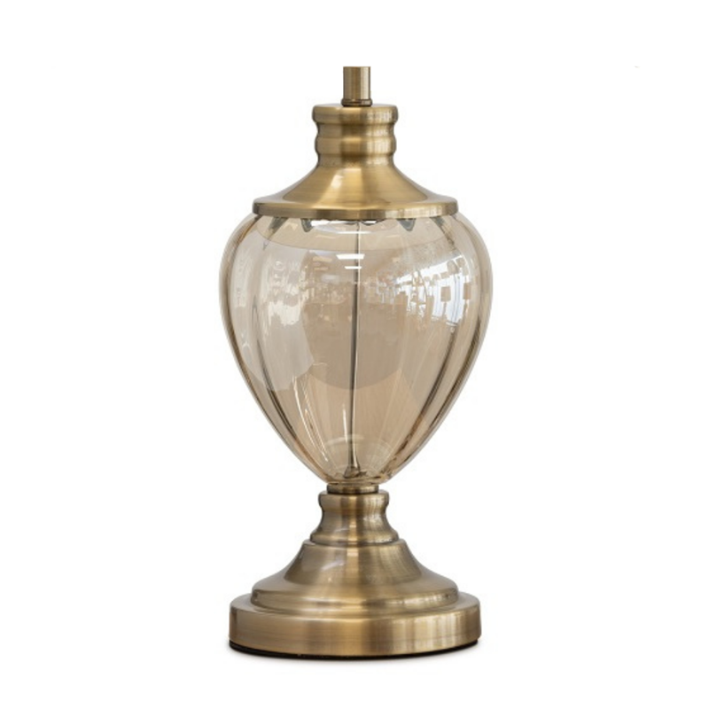 Hepburn Large Amber Glass & Antique Brass Table Lamp Base Only Hepburn Large Amber Glass & Antique Brass Table Lamp Base Only