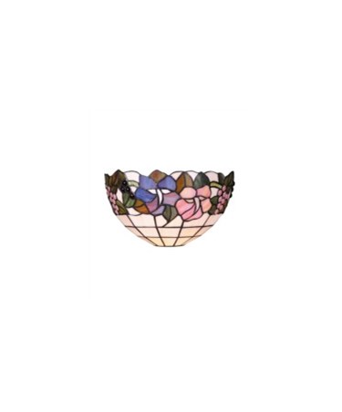 Lily Tiffany Style Stained Glass Traditional Wall Light Uplighter